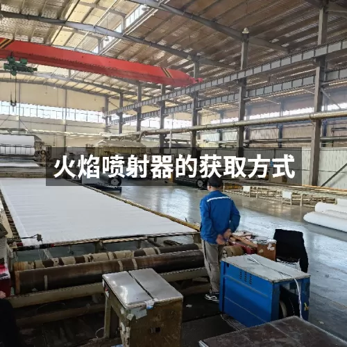 火焰喷射器的获取方式