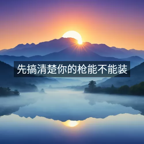 先搞清楚你的枪能不能装