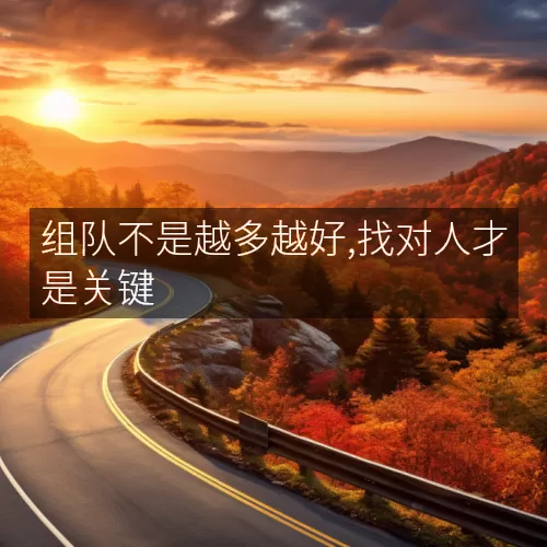 组队不是越多越好,找对人才是关键